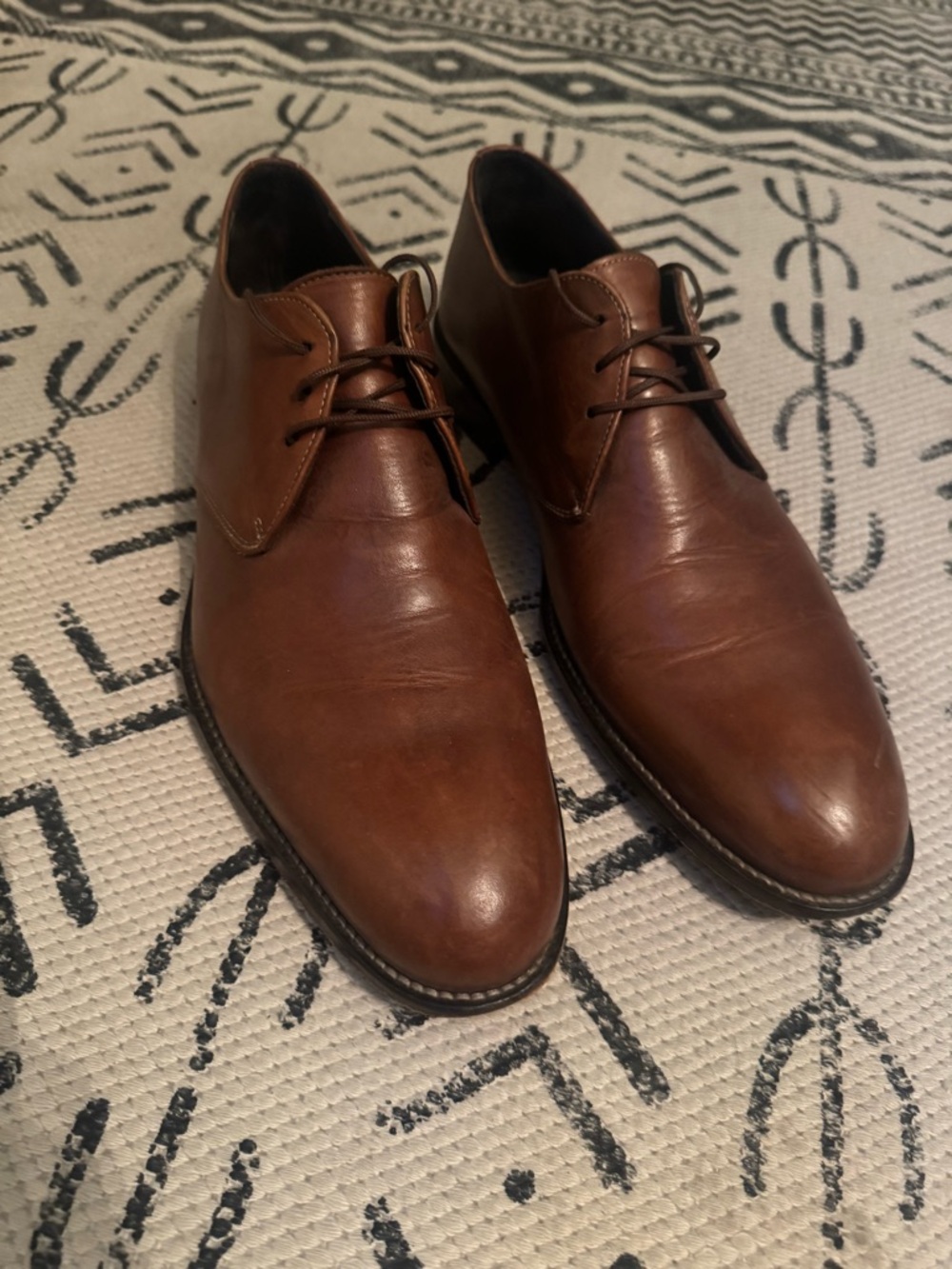 Men's Brown Leather Derby Shoes